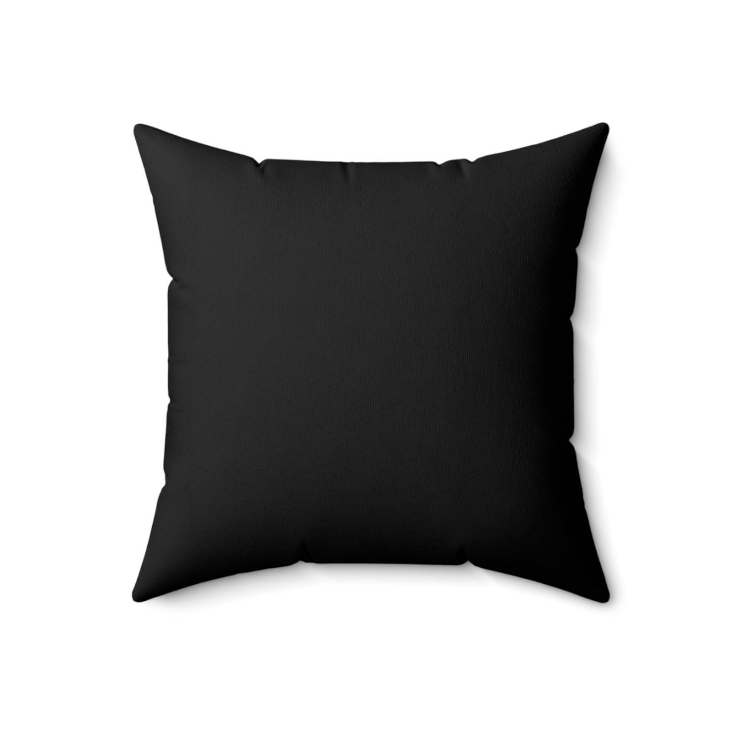 Personalized Black Spun Polyester Pillow - Custom Logo or Name Design