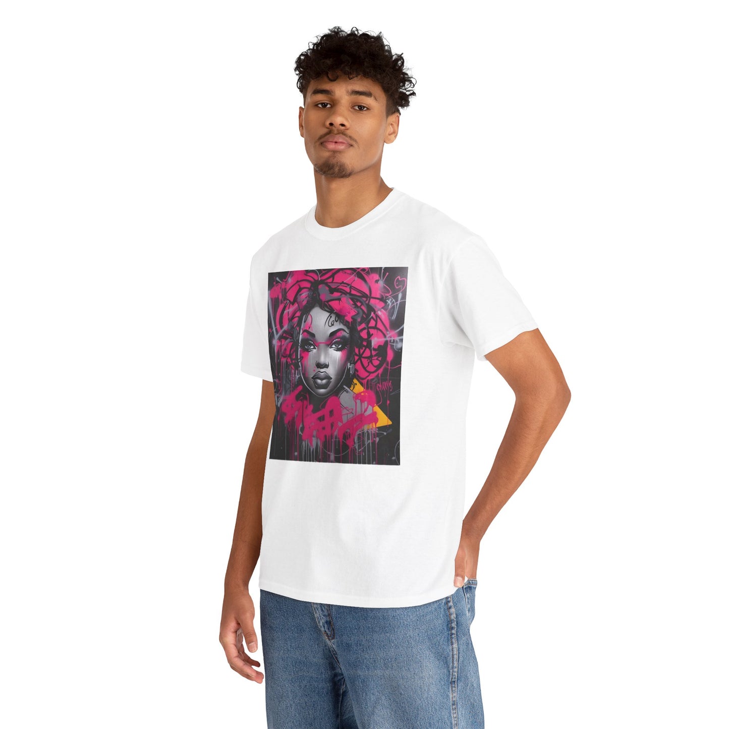 Graffiti Art Unisex Heavy Cotton Tee - Street Style T-Shirt