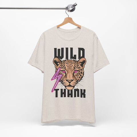 Wild Thank Unisex Jersey Tee - Cool Leopard Graphic Shirt for Nature Lovers