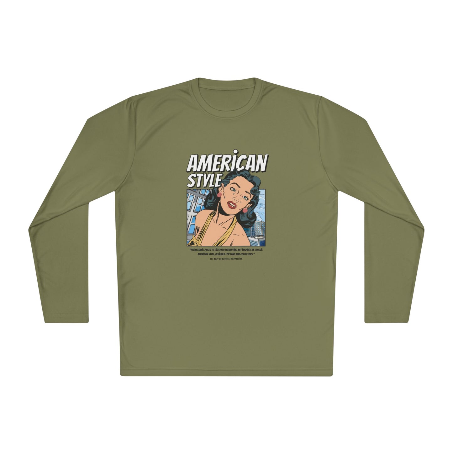 Vintage American Style Unisex Lightweight Long Sleeve Tee