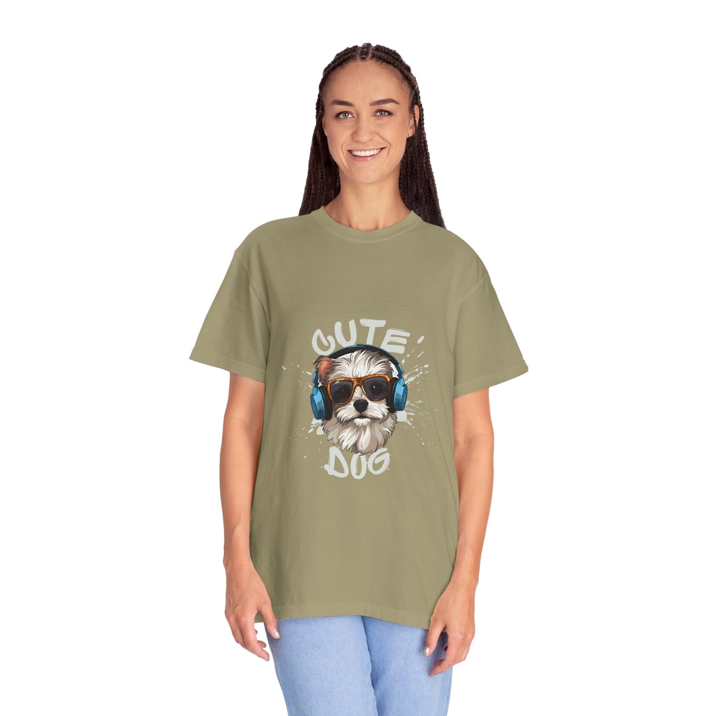 Cute Dog Unisex Garment-Dyed T-Shirt - Perfect for Pet Lovers