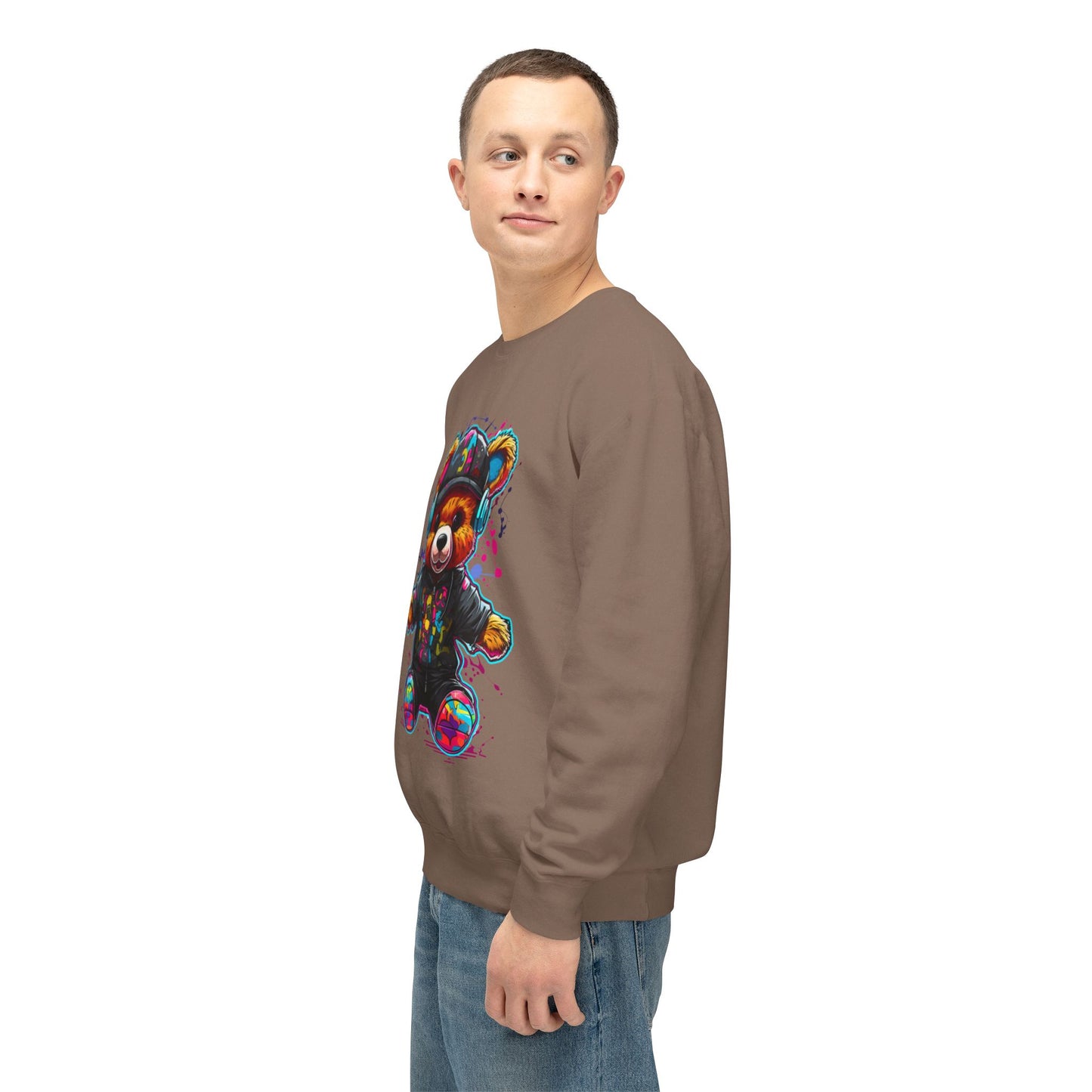 Colorful Bear Graphic Unisex Sweatshirt - Perfect for Casual Comfort