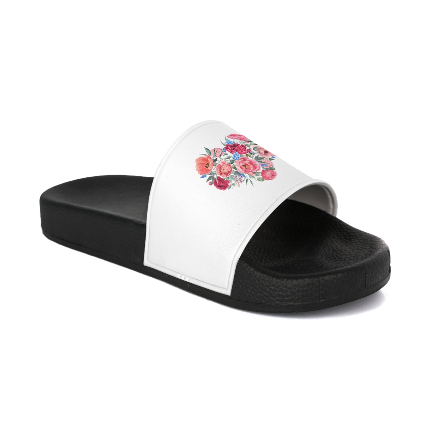 Floral Design Women's Slide Sandals - Comfortable Summer Footwear