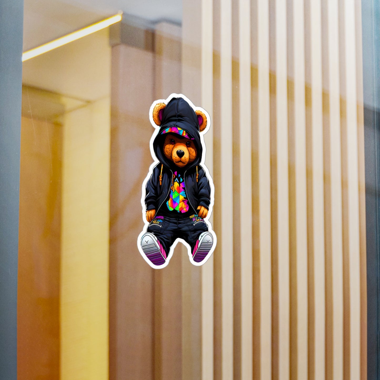 Cute Teddy Bear Vinyl Decal - Colorful and Fun Wall Sticker for Kids and Families