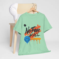 No Fear Unisex Heavy Cotton Tee - Vibrant Graphic Shirt for Casual Style