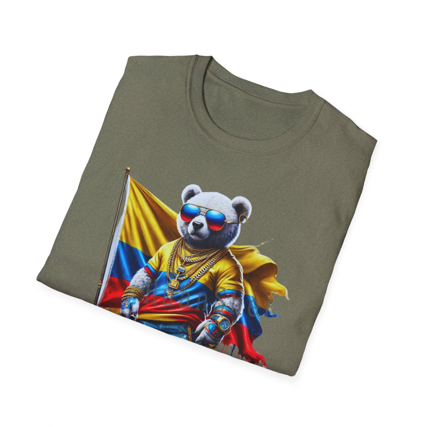 Colombian Panda Graphic T-Shirt - Unisex Softstyle Tee