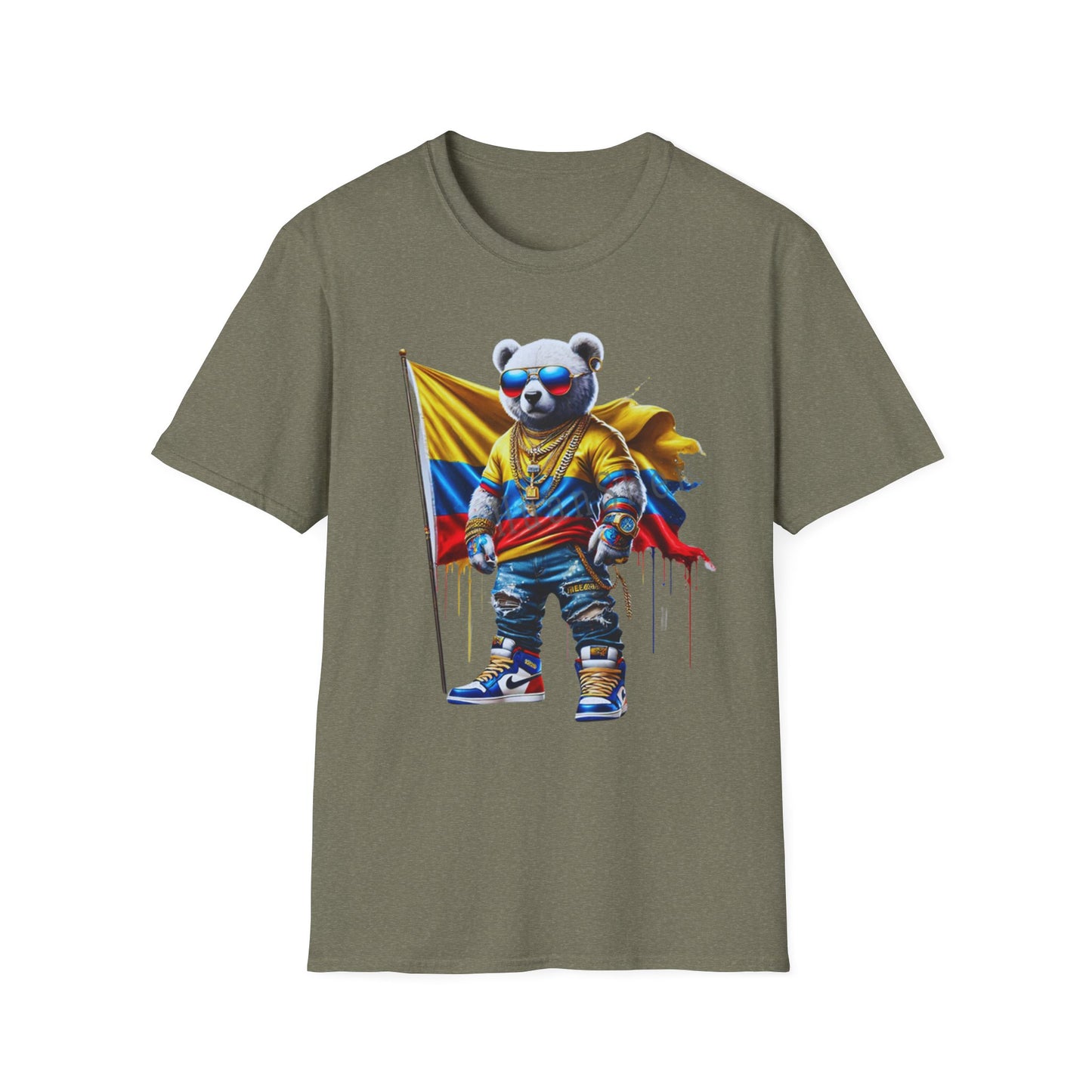 Colombian Panda Graphic T-Shirt - Unisex Softstyle Tee