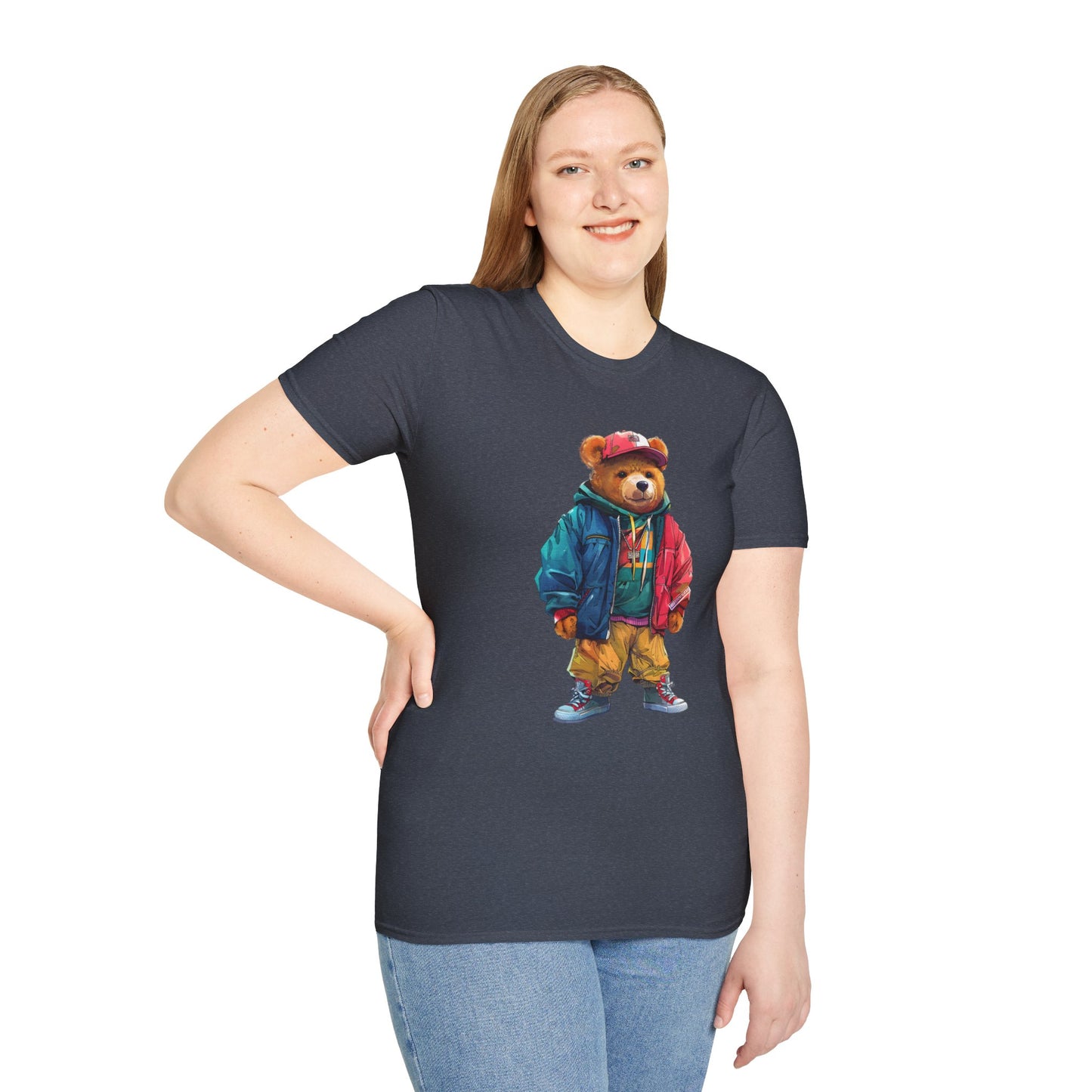 Vintage Vibe Bear Graphic Unisex Softstyle T-Shirt