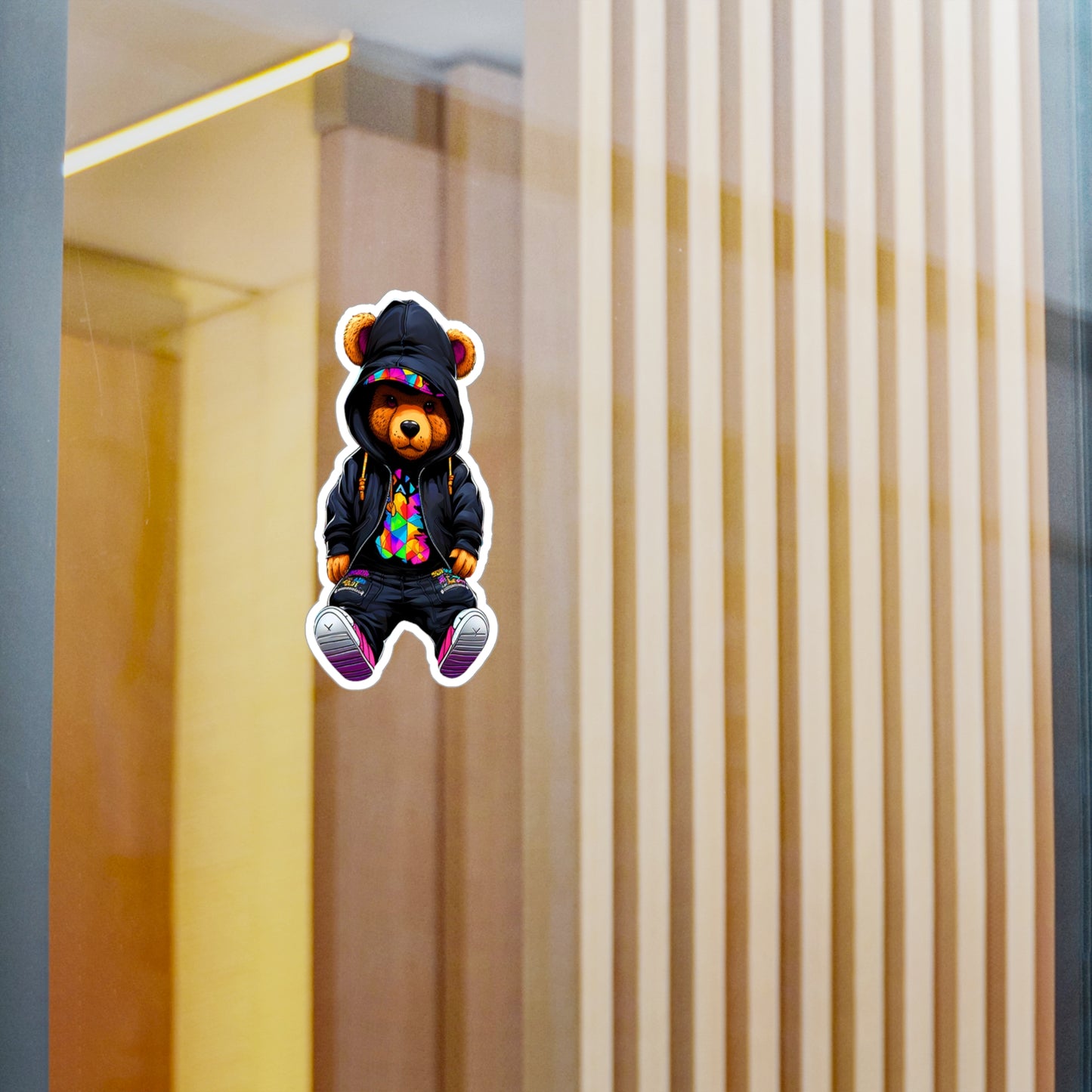 Cute Teddy Bear Vinyl Decal - Colorful and Fun Wall Sticker for Kids and Families