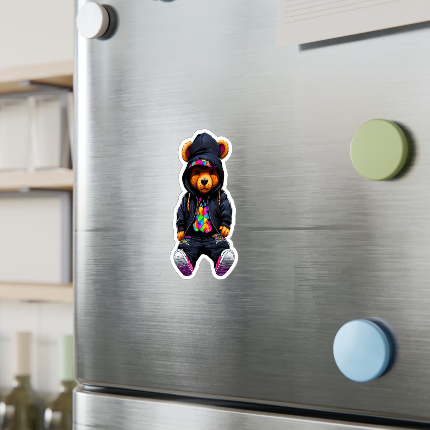 Cute Teddy Bear Vinyl Decal - Colorful and Fun Wall Sticker for Kids and Families