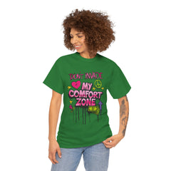 Don't Invade My Comfort Zone Unisex Heavy Cotton Tee - Fun and Edgy Graphic T-Shirt for Self-Expression