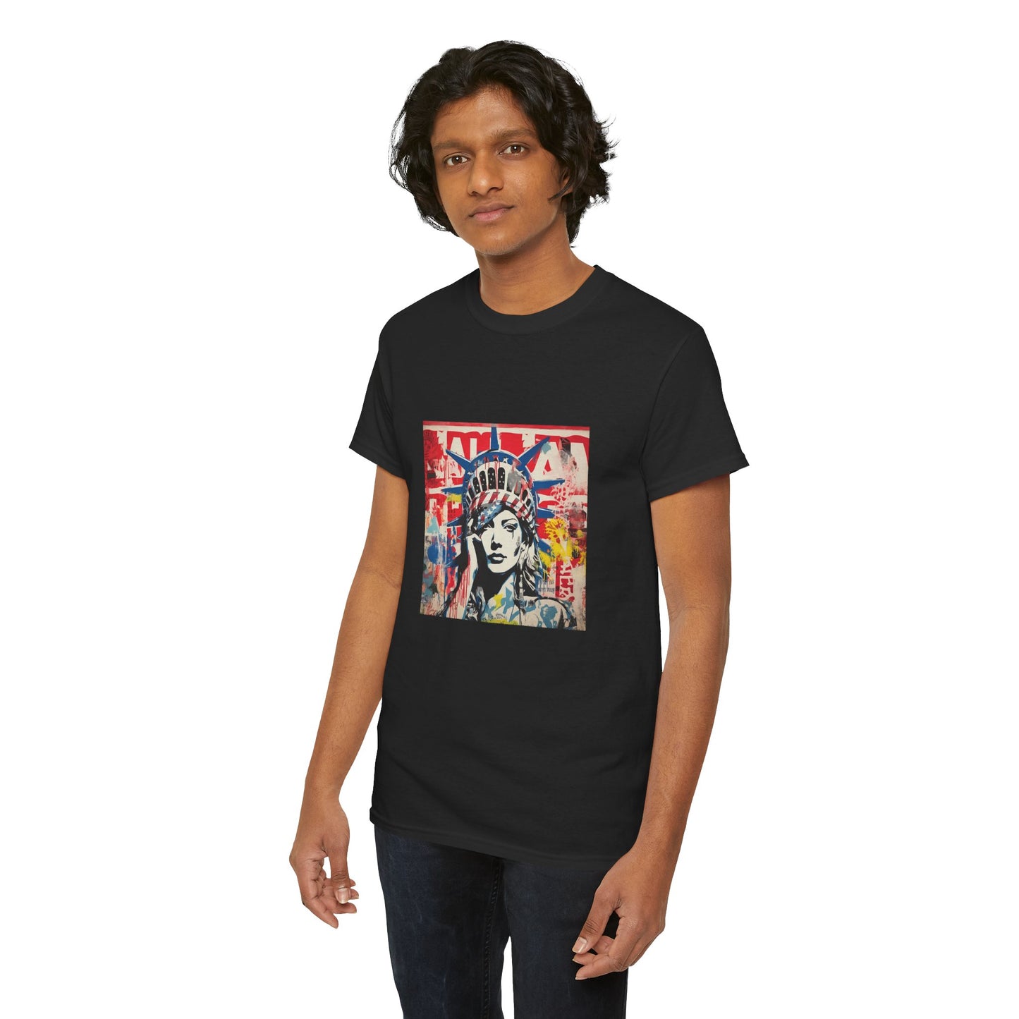 Artistic Graphic Unisex Heavy Cotton Tee - Bold Street Art Design