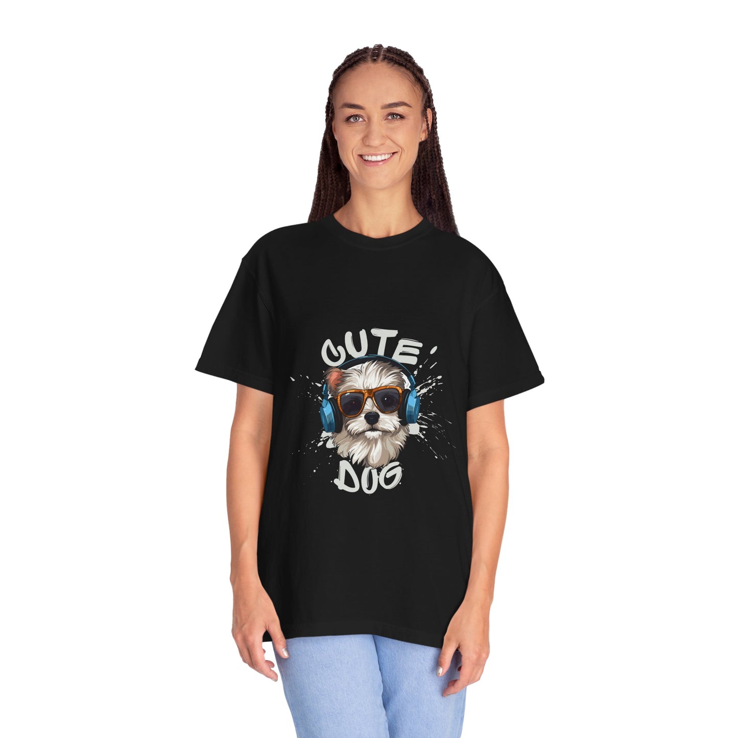 Cute Dog Unisex Garment-Dyed T-Shirt - Perfect for Pet Lovers