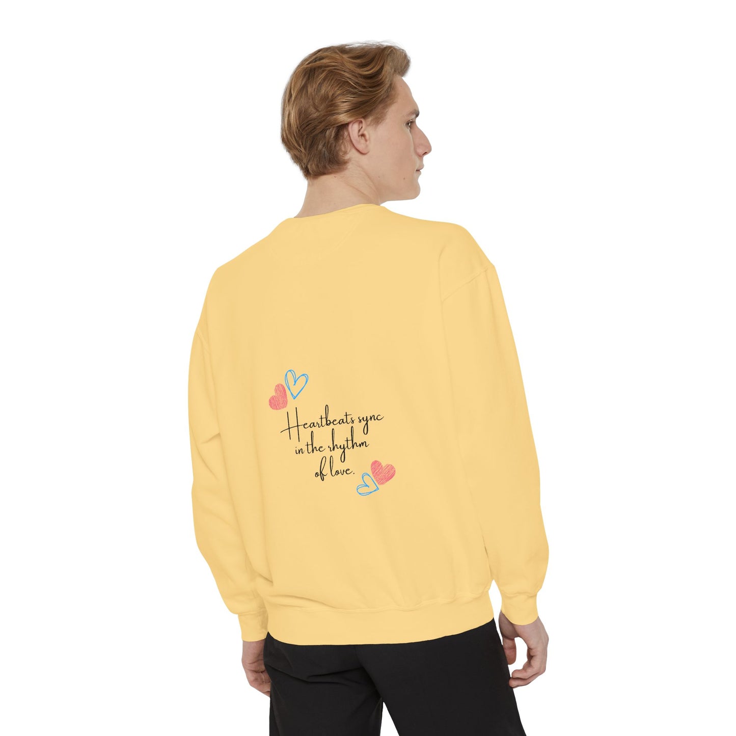 Heartfelt Love Sweatshirt - Unisex Garment-Dyed Sweatshirt for Comfort and Connection