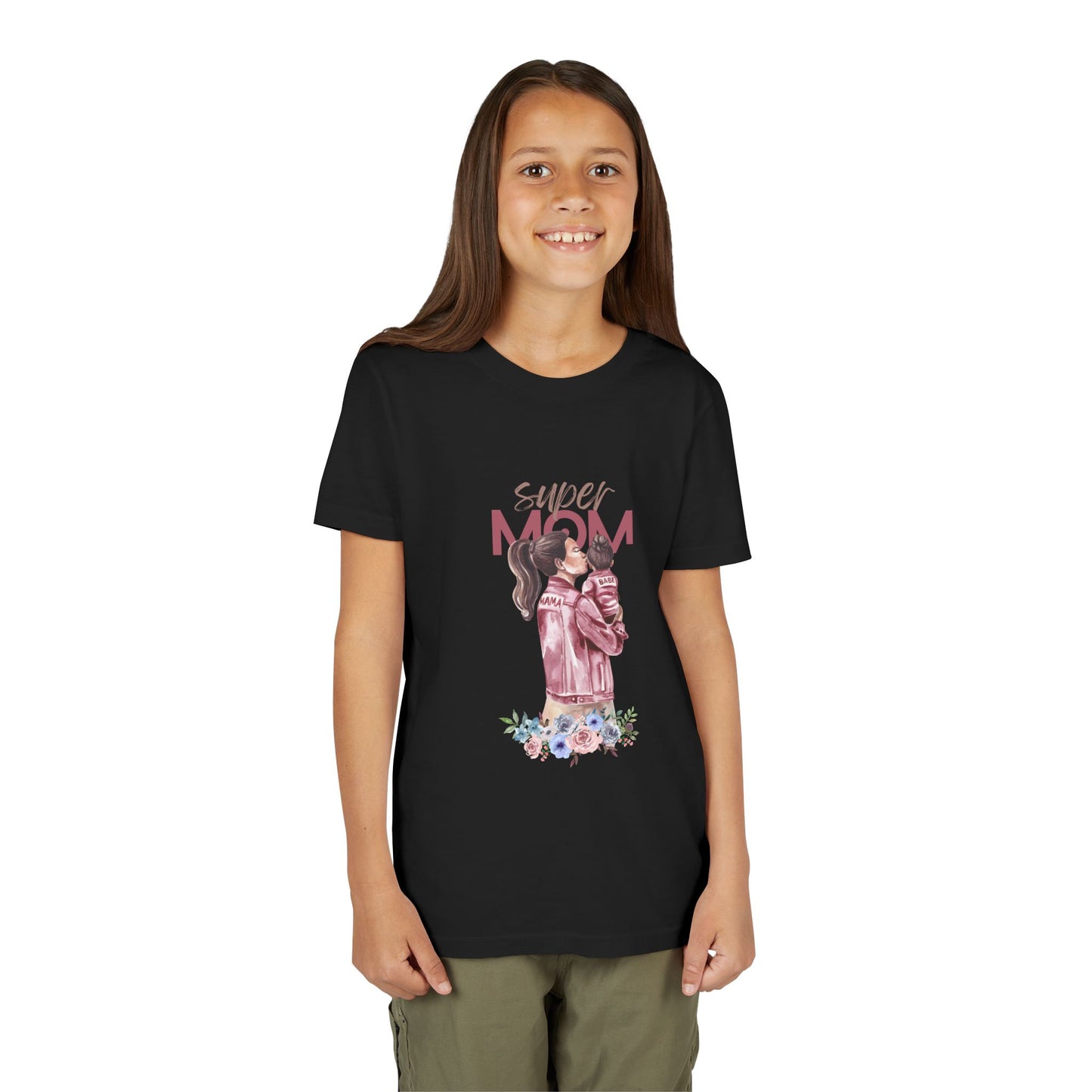 Super Mom Youth Short Sleeve Tee - Perfect Gift for Loving Moms