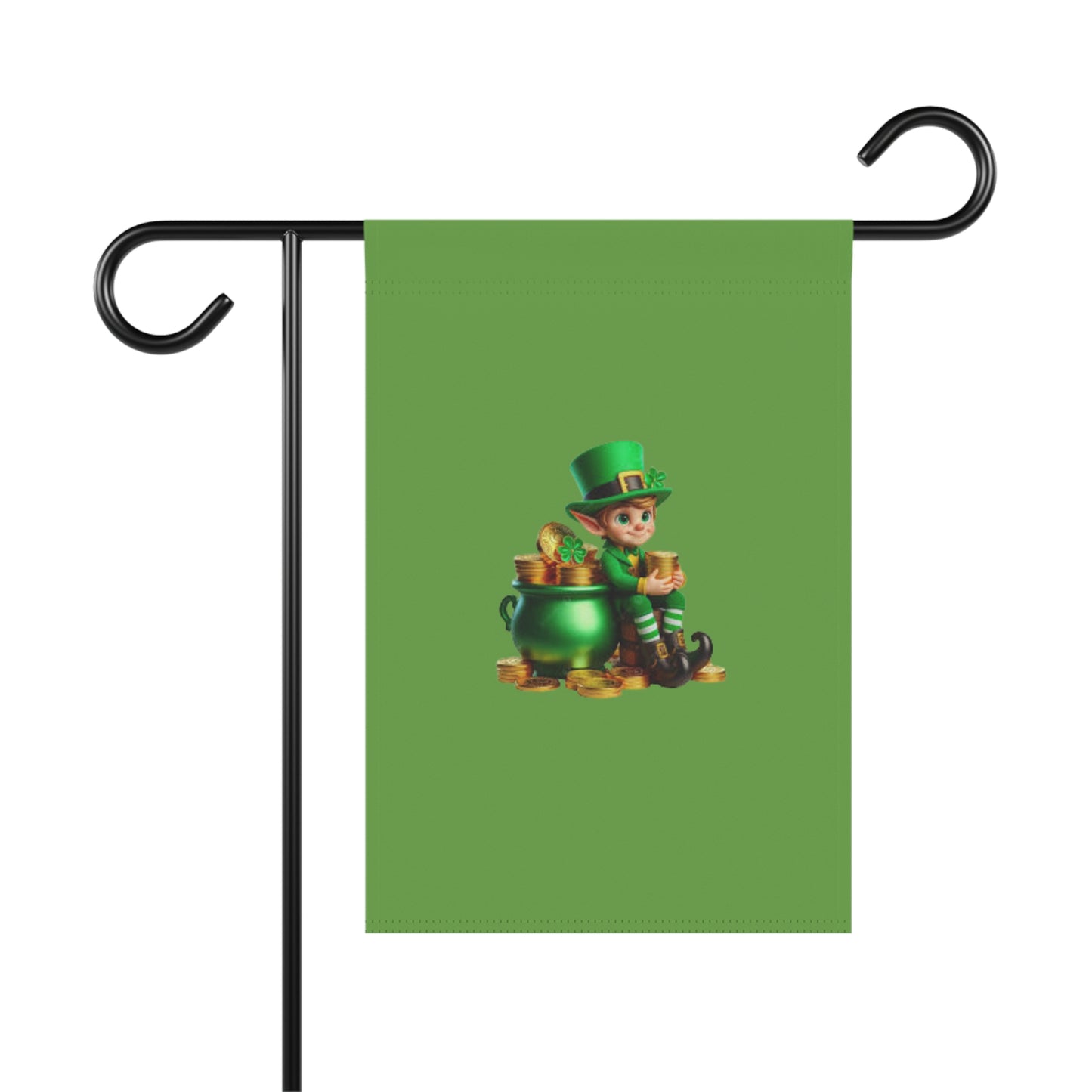 St. Patrick's Day Garden Banner with Leprechaun Design