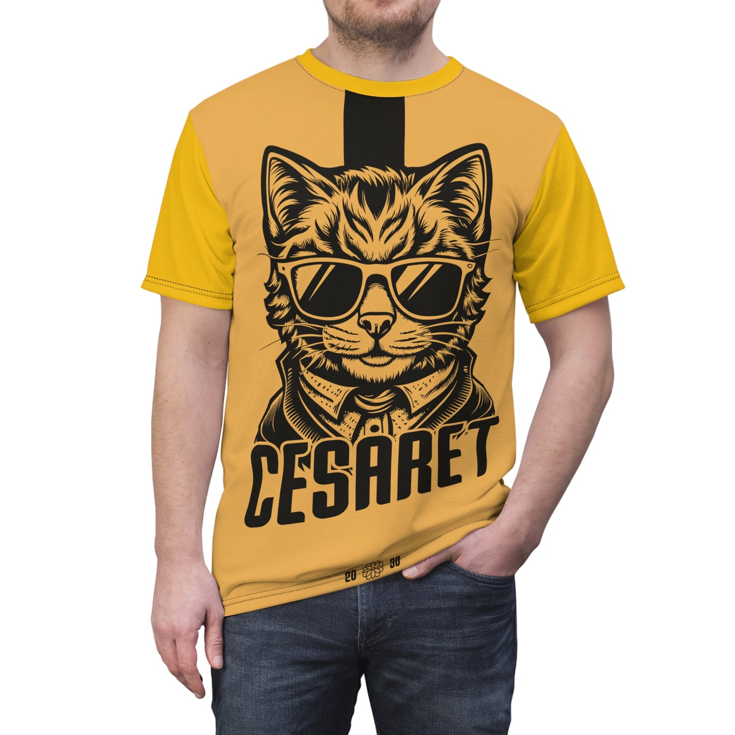 Cool Cat Unisex Tee - CESARET Graphic T-Shirt for Animal Lovers