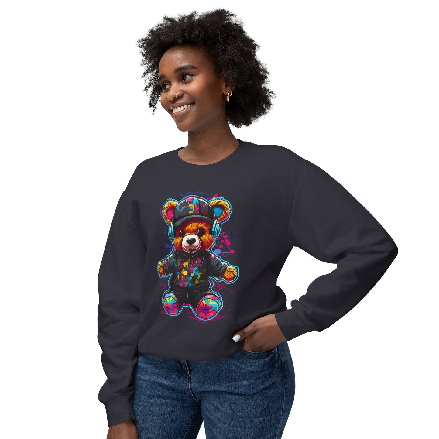 Colorful Bear Graphic Unisex Sweatshirt - Perfect for Casual Comfort