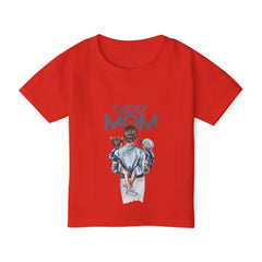 Super Mom Toddler T-Shirt - Cute & Comfy Heavy Cotton Tee for Little Ones