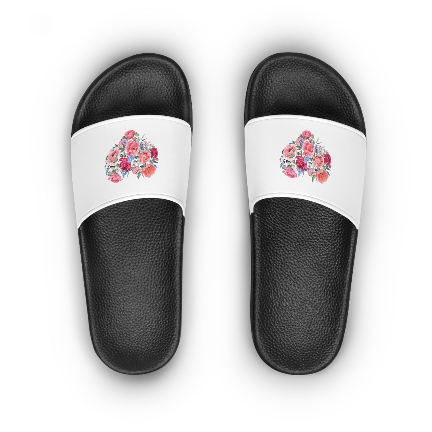 Floral Design Women's Slide Sandals - Comfortable Summer Footwear