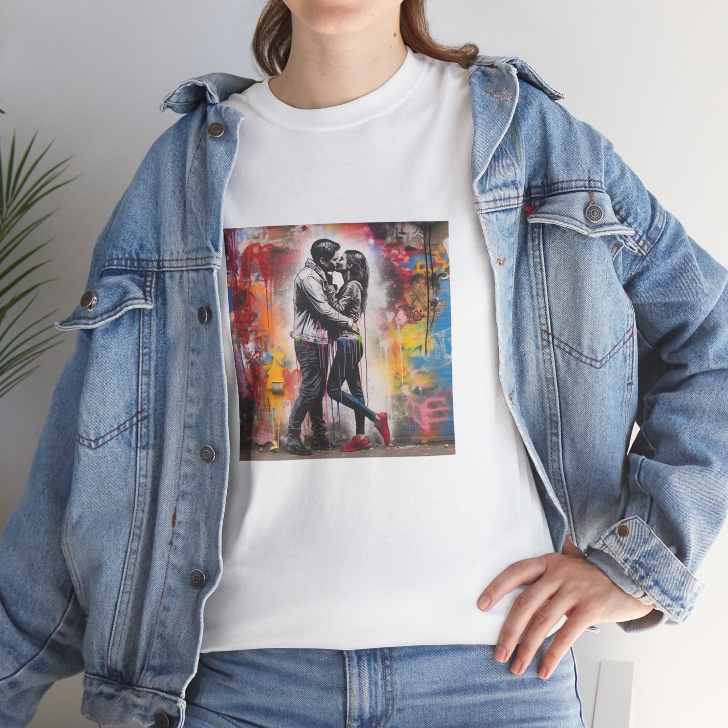 Love in Color Unisex Heavy Cotton Tee - Modern Art Graphic T-Shirt