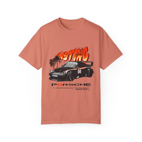 Retro Racing Unisex Garment-Dyed T-Shirt | Perfect for Car Enthusiasts