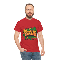 Focus Unisex Heavy Cotton Tee – Motivational Graphic Tee for Everyday Wear