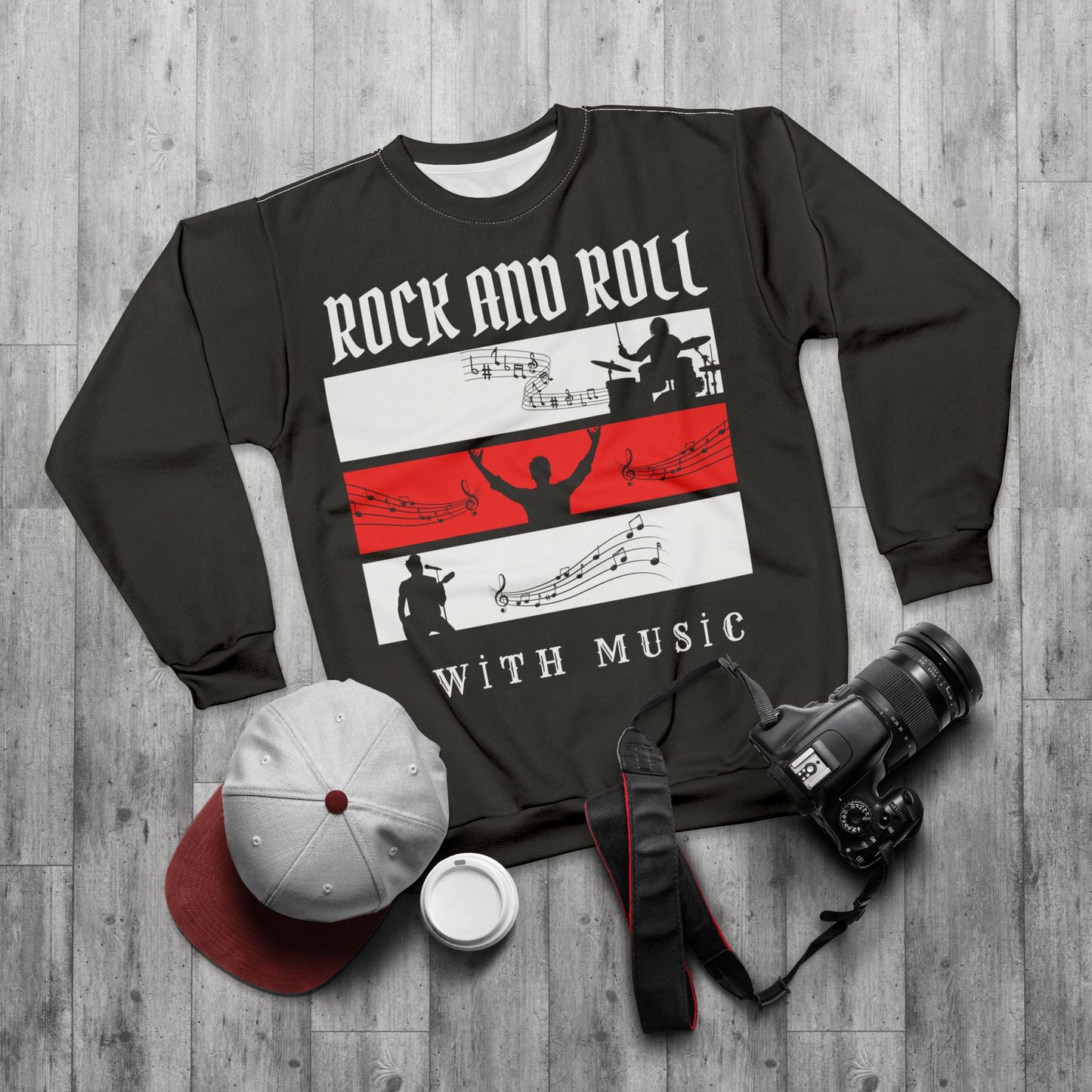 Rock and Roll Music Unisex Sweatshirt - Stylishly Celebrate Your Love for Music