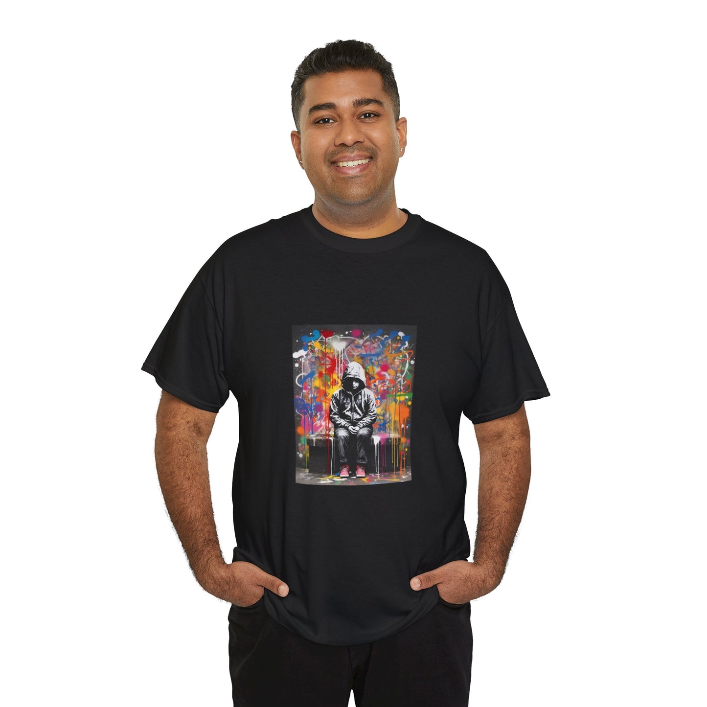 Vibrant Urban Art Unisex Heavy Cotton Tee