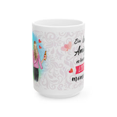 Friendship Ceramic Mug - 'Sin las Amigas no tengo Look' Design - Perfect Gift for Best Friends