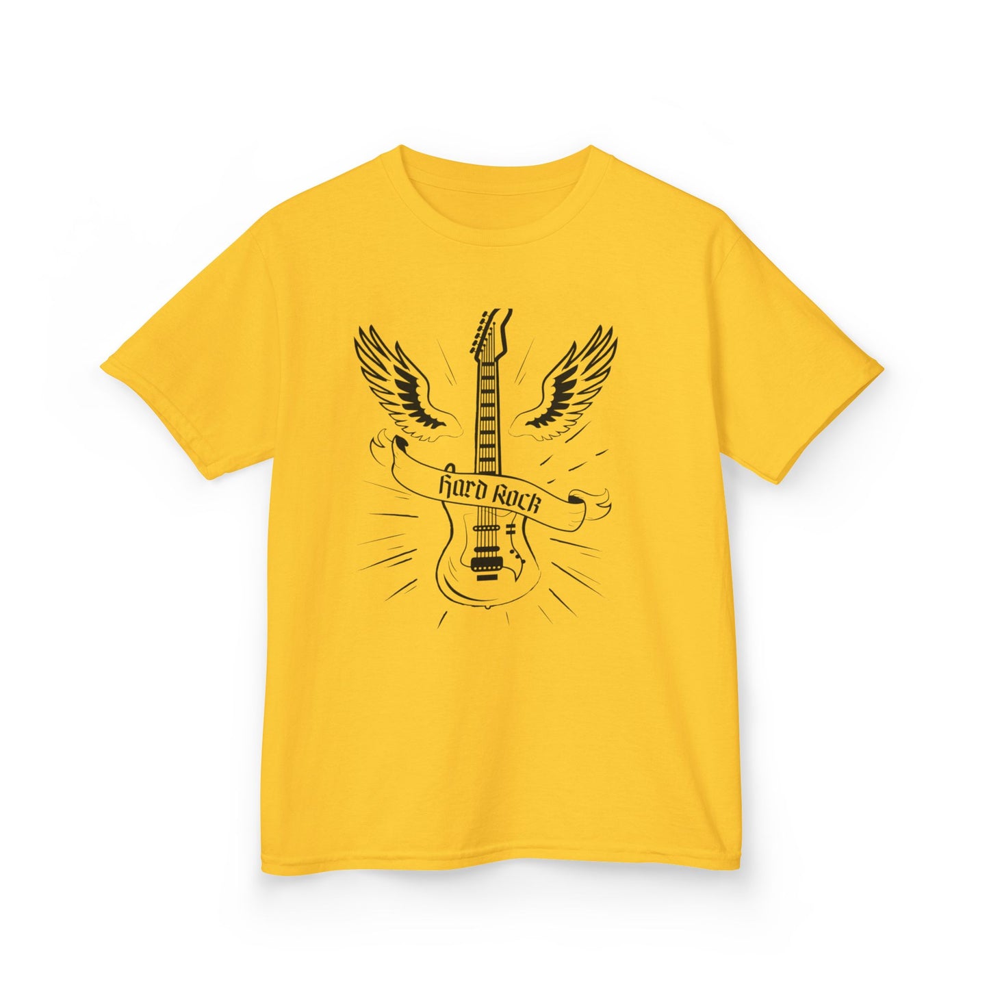 Kids Rock Guitar T-Shirt - Cool Heavy Cotton Tee for Young Music Lovers