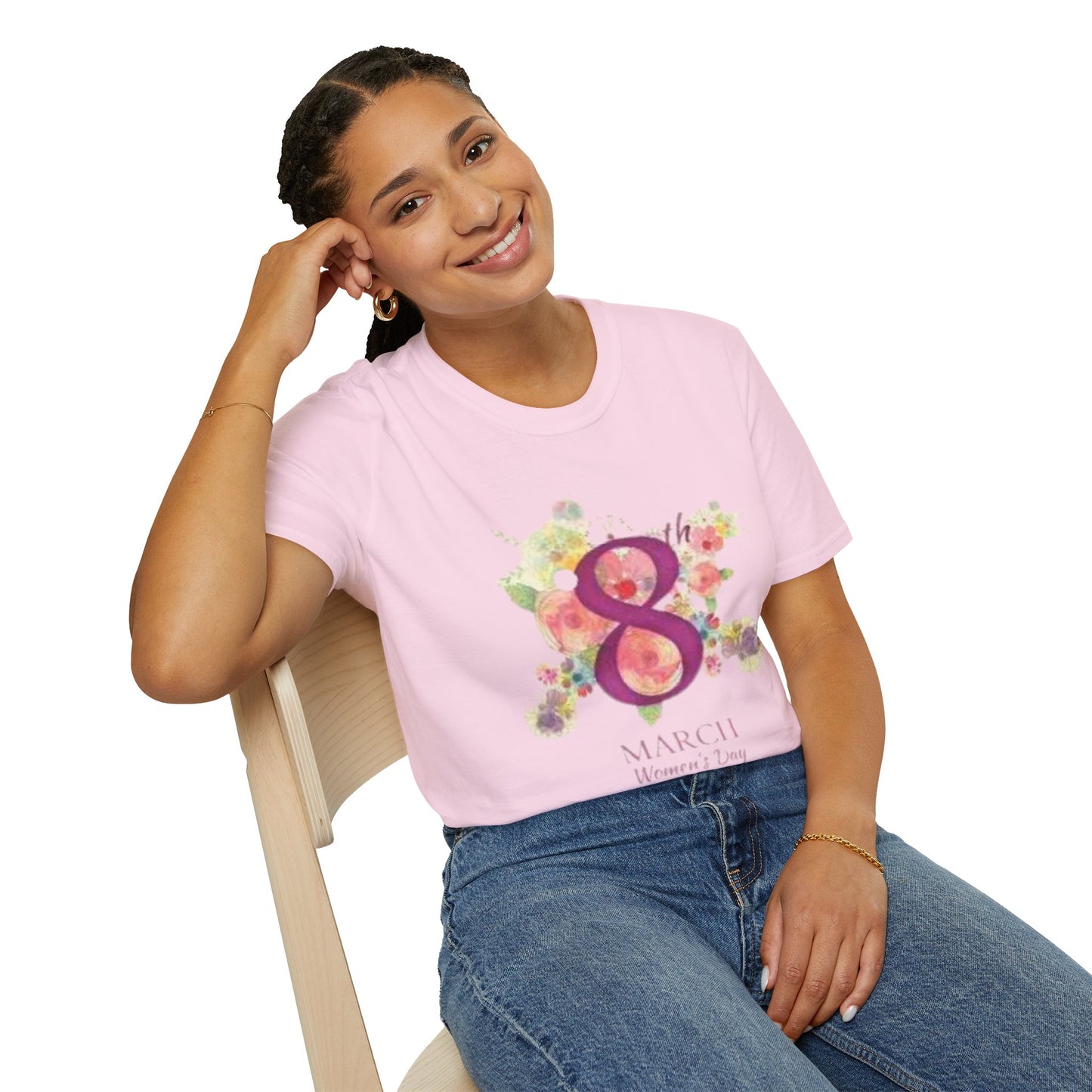 Women’s Day Floral T-Shirt - Celebrate 8th March with Style