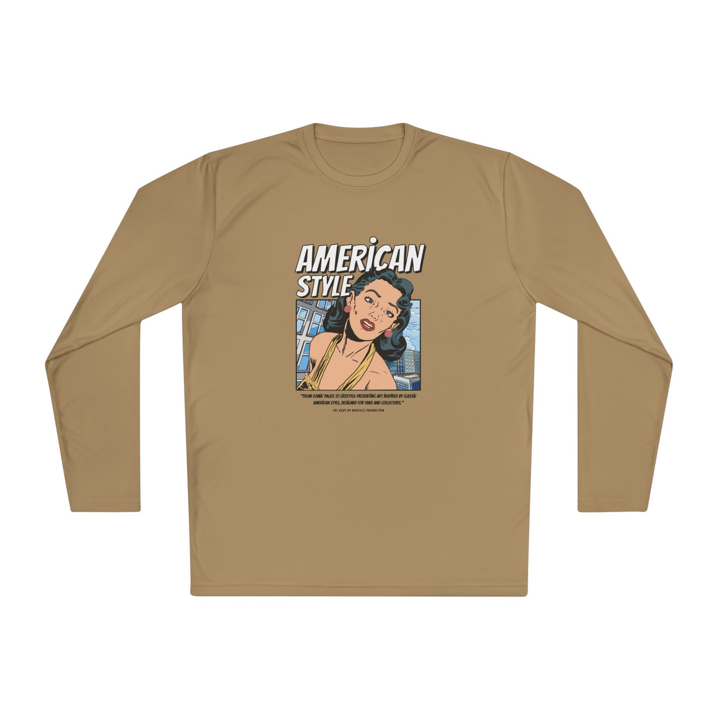 Vintage American Style Unisex Lightweight Long Sleeve Tee