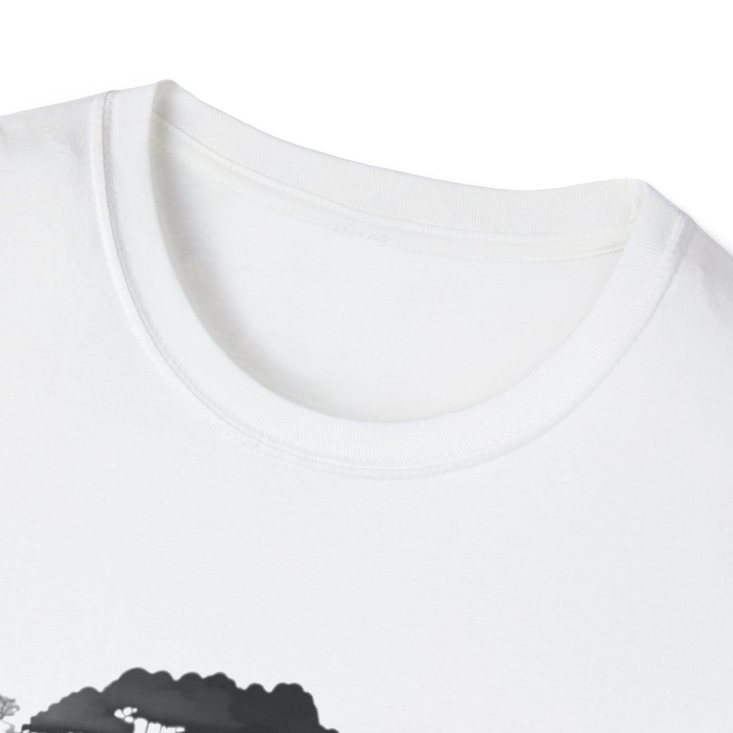 Zen-Inspired Unisex Softstyle T-Shirt with Scenic Landscape Design