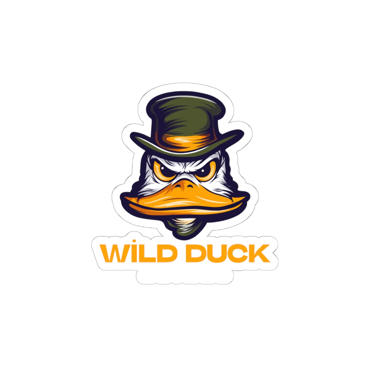 Wild Duck Animal Kiss-Cut Stickers - Quirky Laptop Decals for Fun Lovers