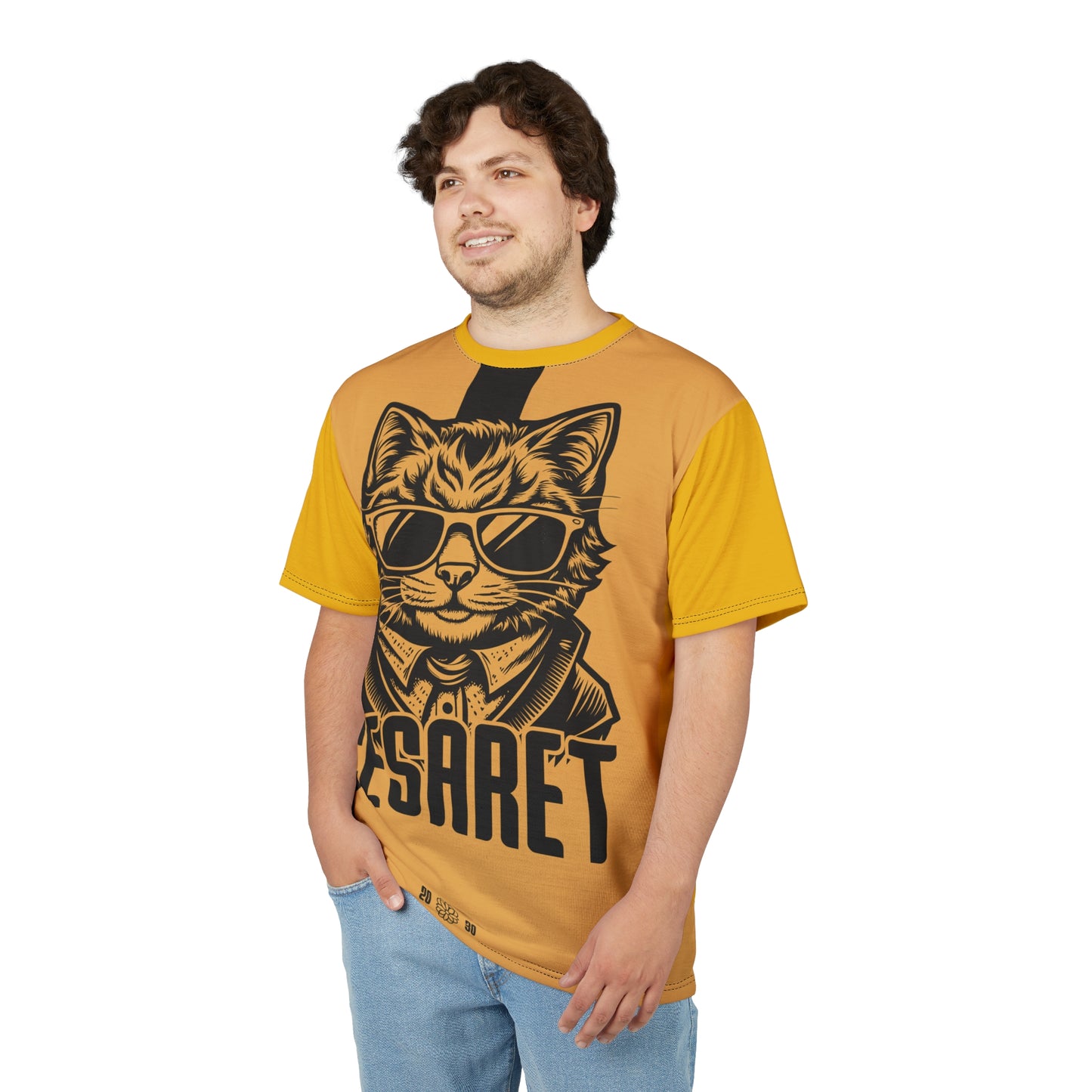 Cool Cat Unisex Tee - CESARET Graphic T-Shirt for Animal Lovers