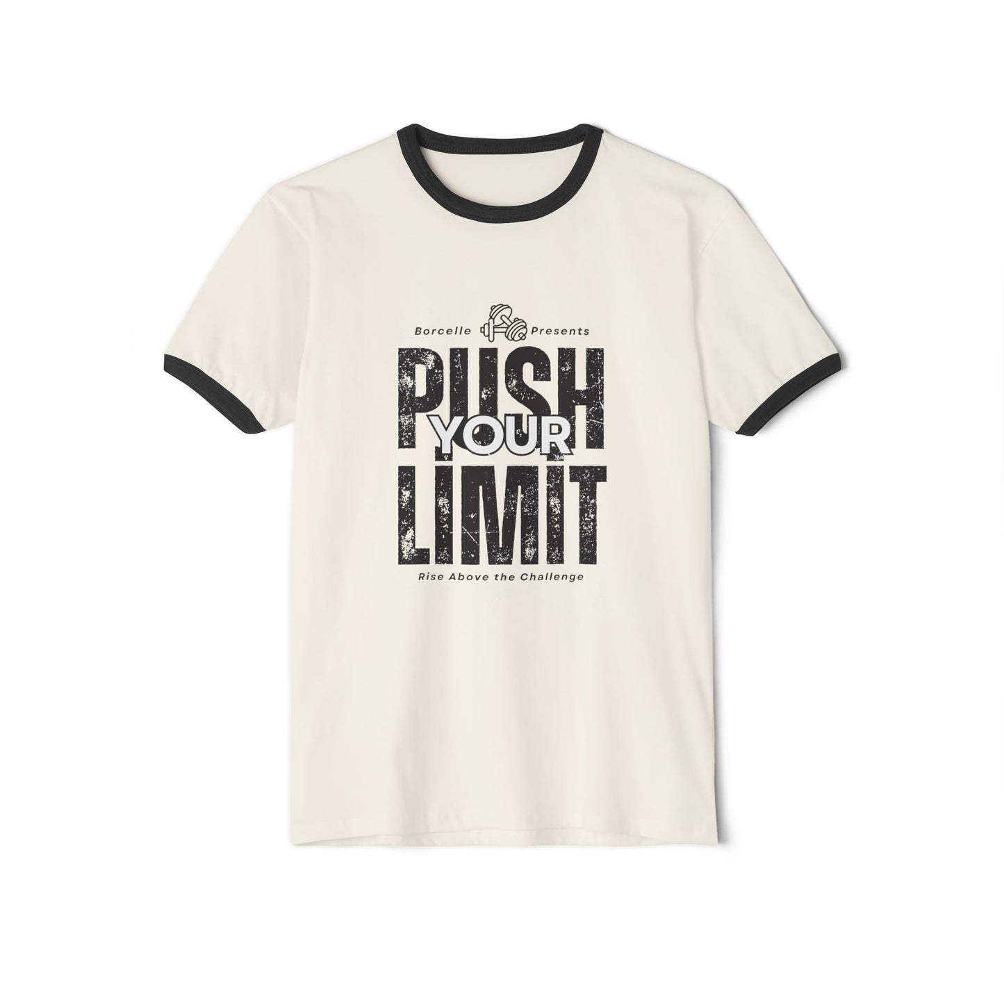 Motivational Ringer T-Shirt - "Push Your Limit" for Fitness Enthusiasts