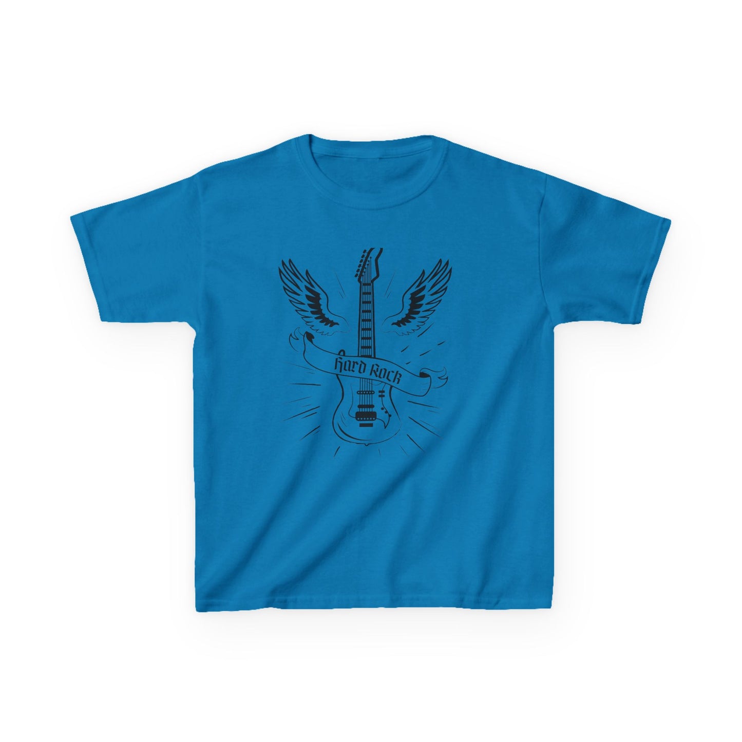 Kids Rock Guitar T-Shirt - Cool Heavy Cotton Tee for Young Music Lovers