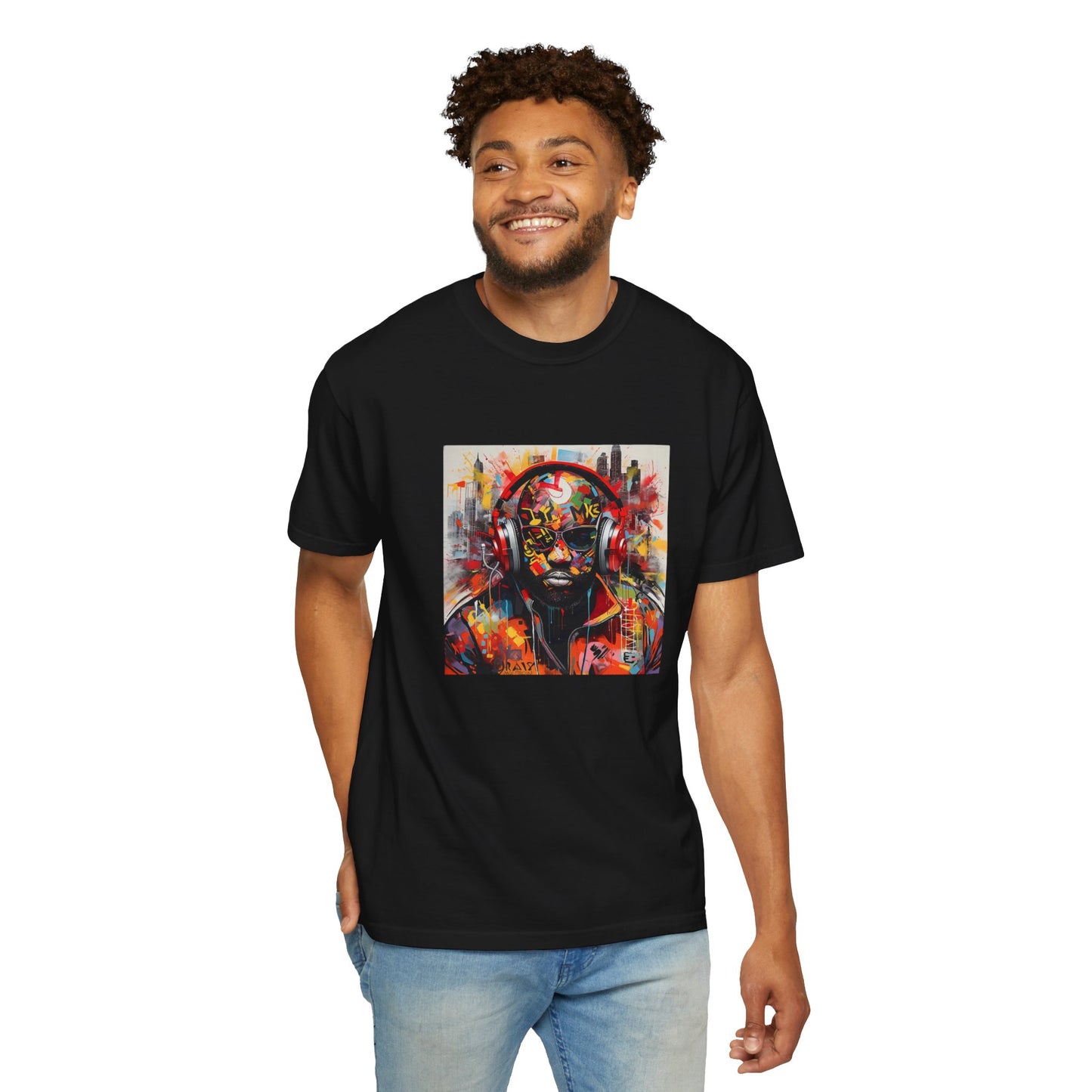 Vibrant Artistic Unisex T-Shirt - Music Vibes Graphic Tee