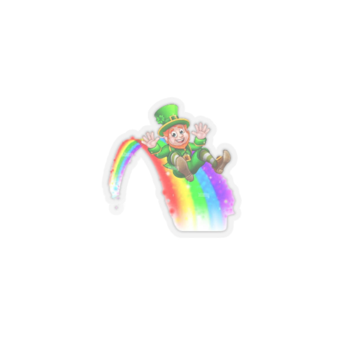 Leprechaun Rainbow Kiss-Cut Stickers | Fun St. Patrick's Day Decor