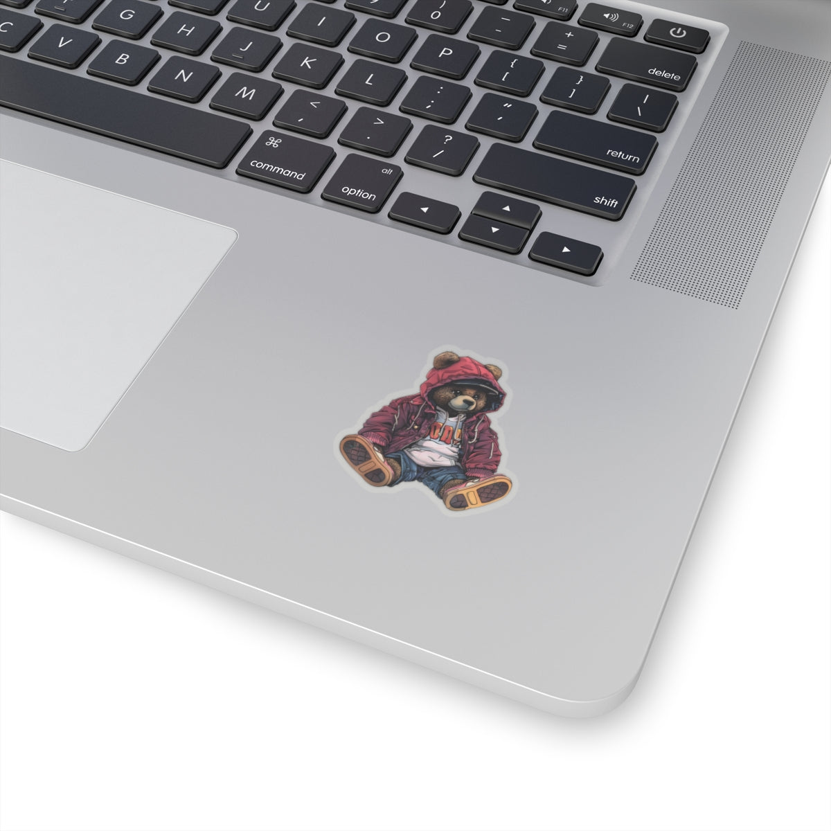 Cool Bear Kiss-Cut Stickers - Trendy Bear Design for Laptops and Notebooks