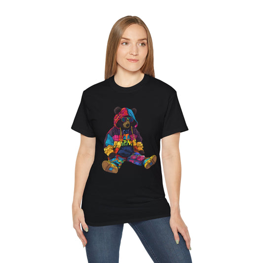 Colorful Vintage Bear Graphic Unisex Ultra Cotton Tee