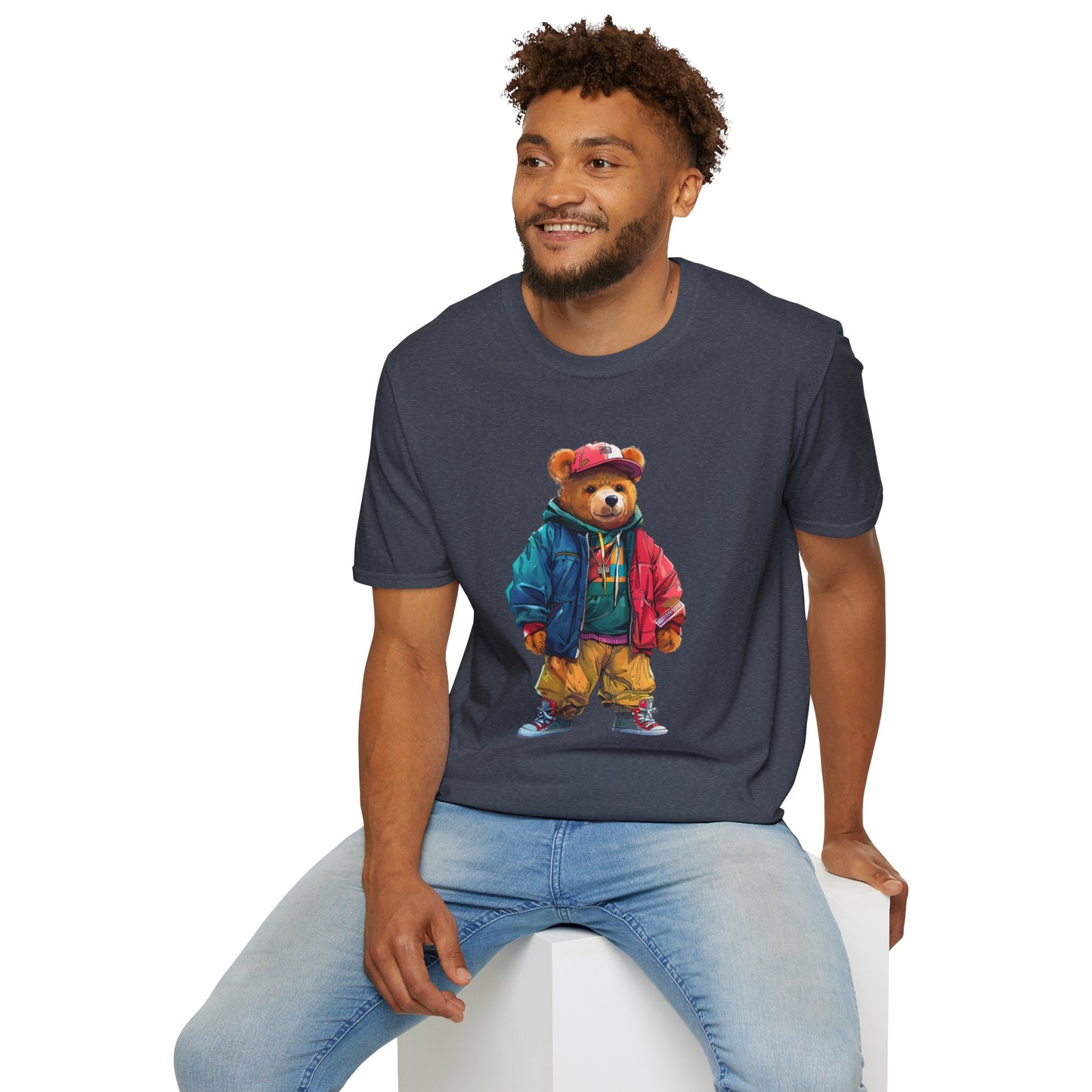 Vintage Vibe Bear Graphic Unisex Softstyle T-Shirt