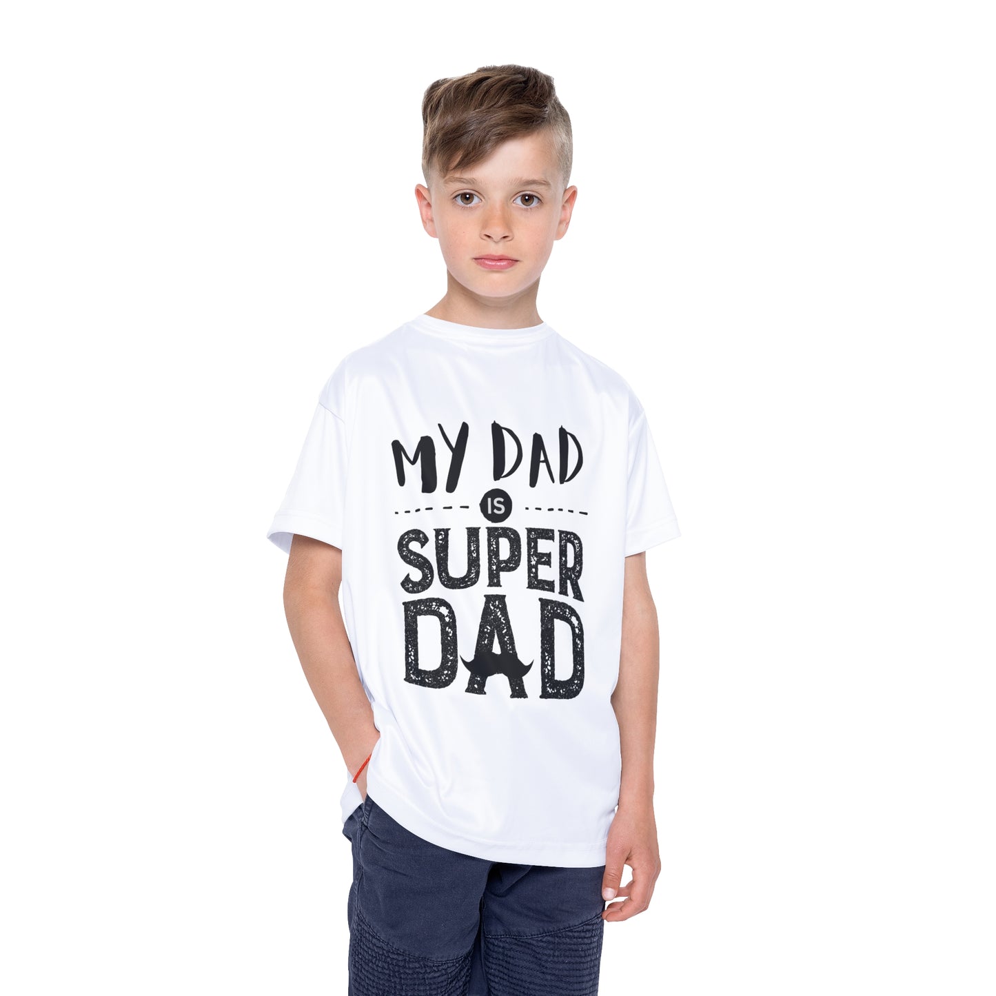 Kids Super Dad Sports Jersey - Playful Athletic Shirt for Father's Day