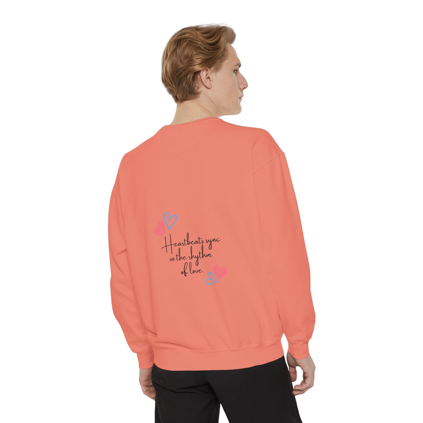 Heartfelt Love Sweatshirt - Unisex Garment-Dyed Sweatshirt for Comfort and Connection