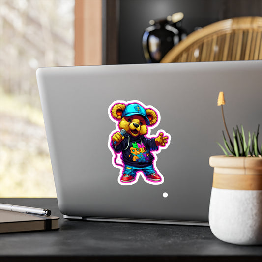 Cool Bear Music Vinyl Decal - Fun Stickers for Kids and Teens