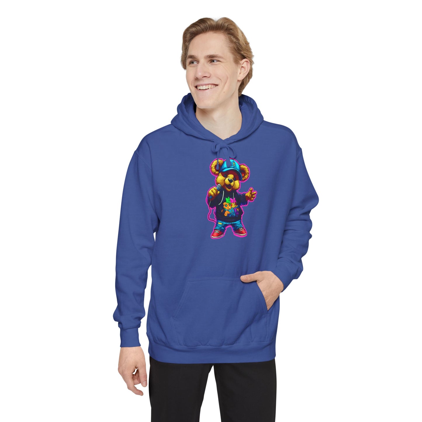 Colorful Bear Graphic Unisex Hoodie - Streetwear Style