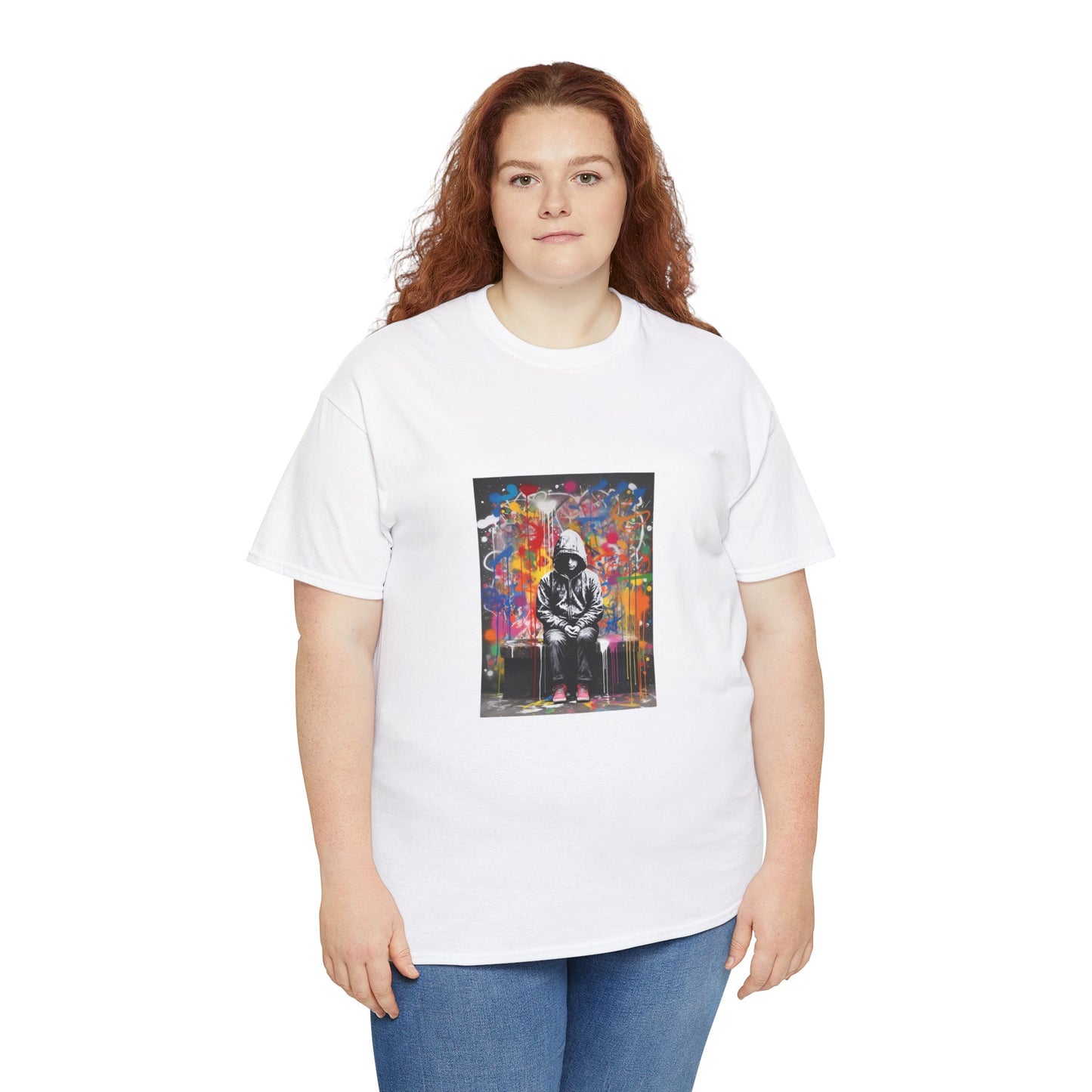 Vibrant Urban Art Unisex Heavy Cotton Tee