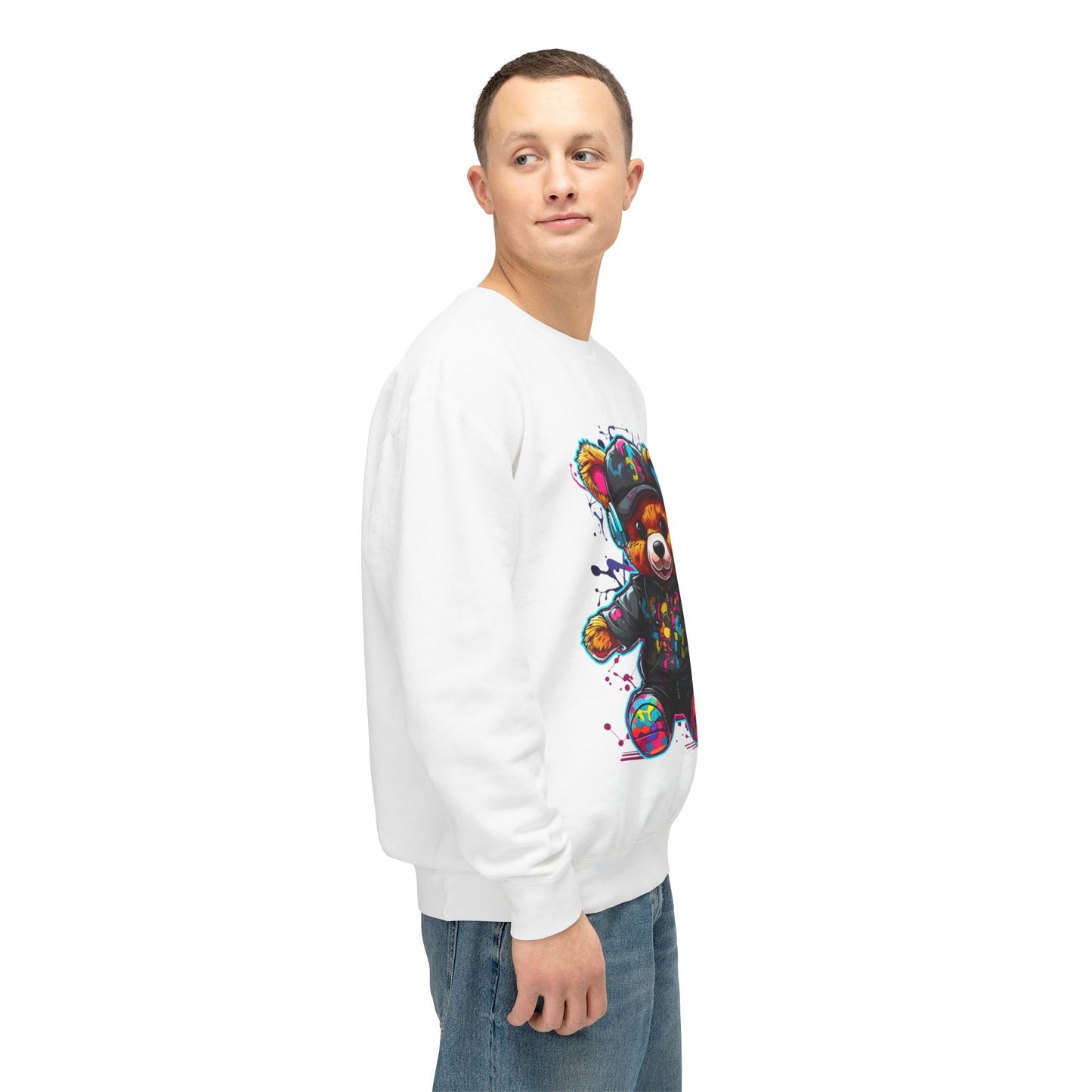 Colorful Bear Graphic Unisex Sweatshirt - Perfect for Casual Comfort