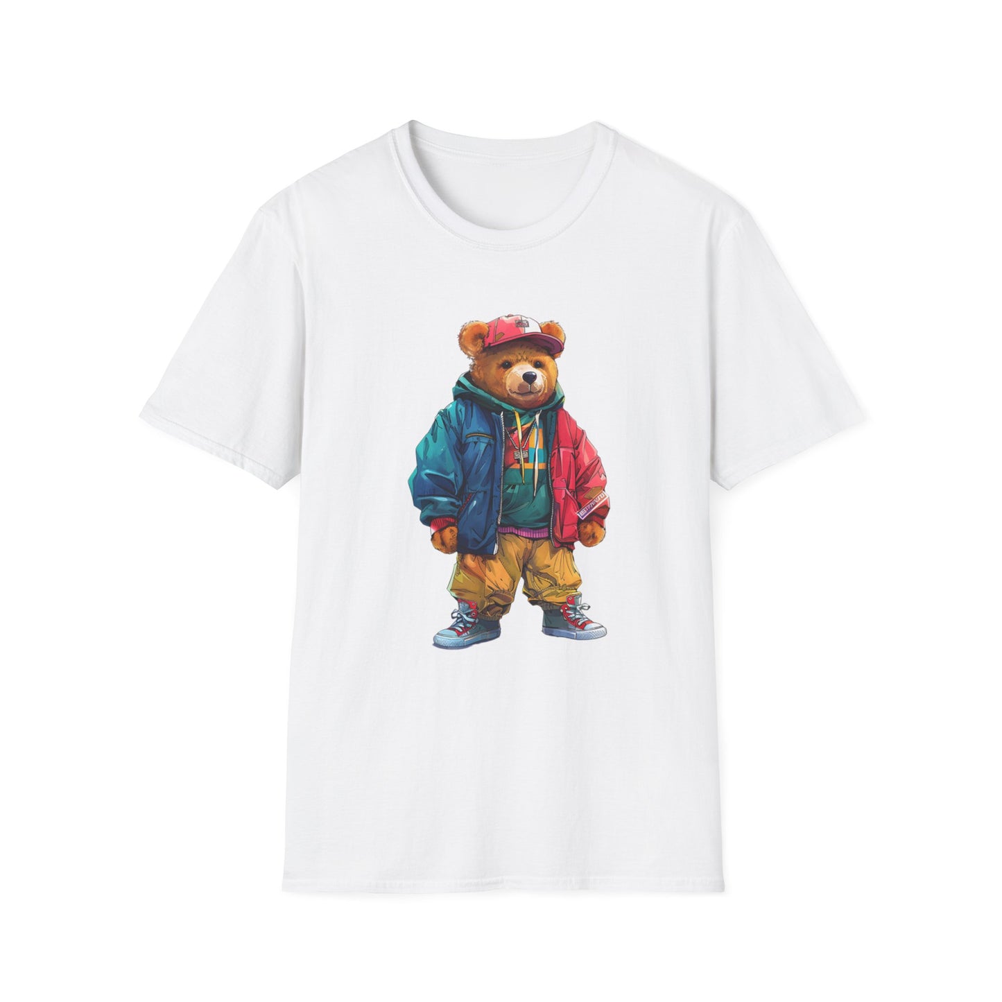 Vintage Vibe Bear Graphic Unisex Softstyle T-Shirt